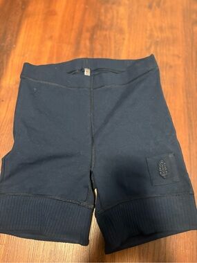 Free people Highly -Waist Navy Ribbed Hem Bike Shorts